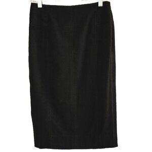 White House Black Market Black Midi Pencil Skirt Size 00